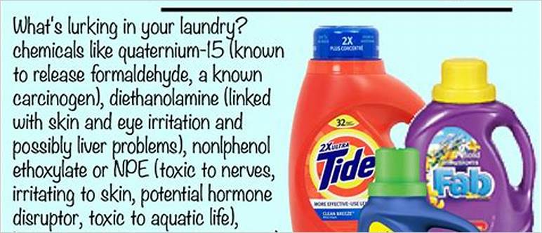 Laundry detergent toxicity ratings